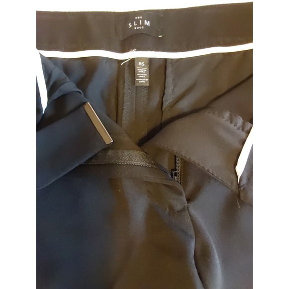White House Black Market Women's Classic Black Slim Boot Pants Sz 8S Office - Picture 7 of 10